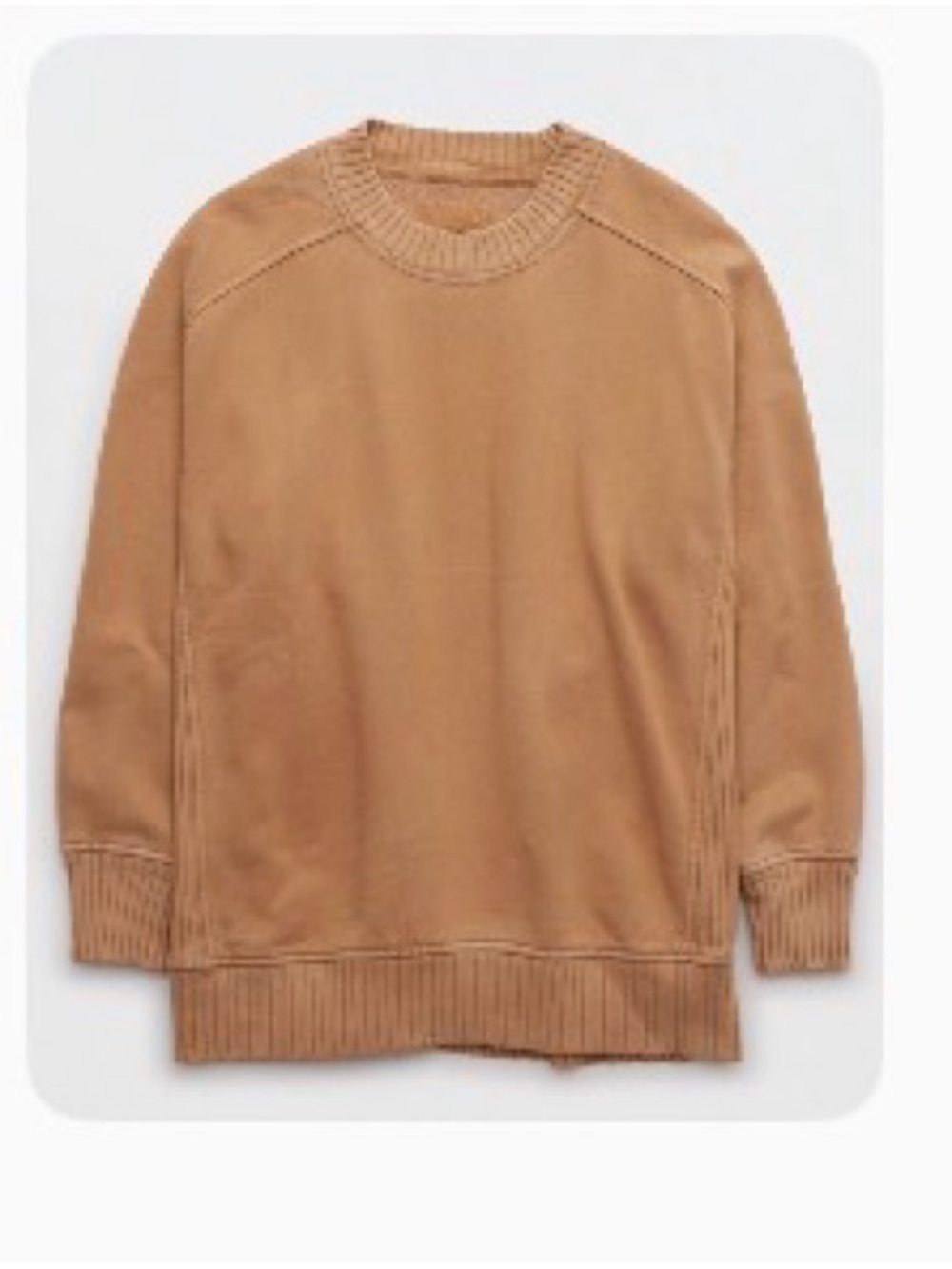 aerie Brown Crewneck Sweatshirt
